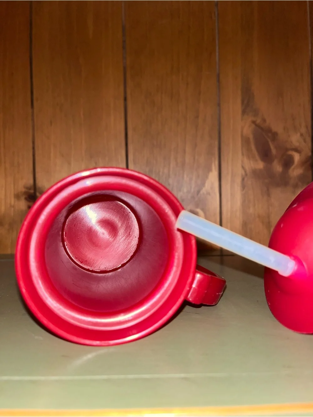 Red Kids Freezer Mug with Straw, purchased at Pottery Barn Kids